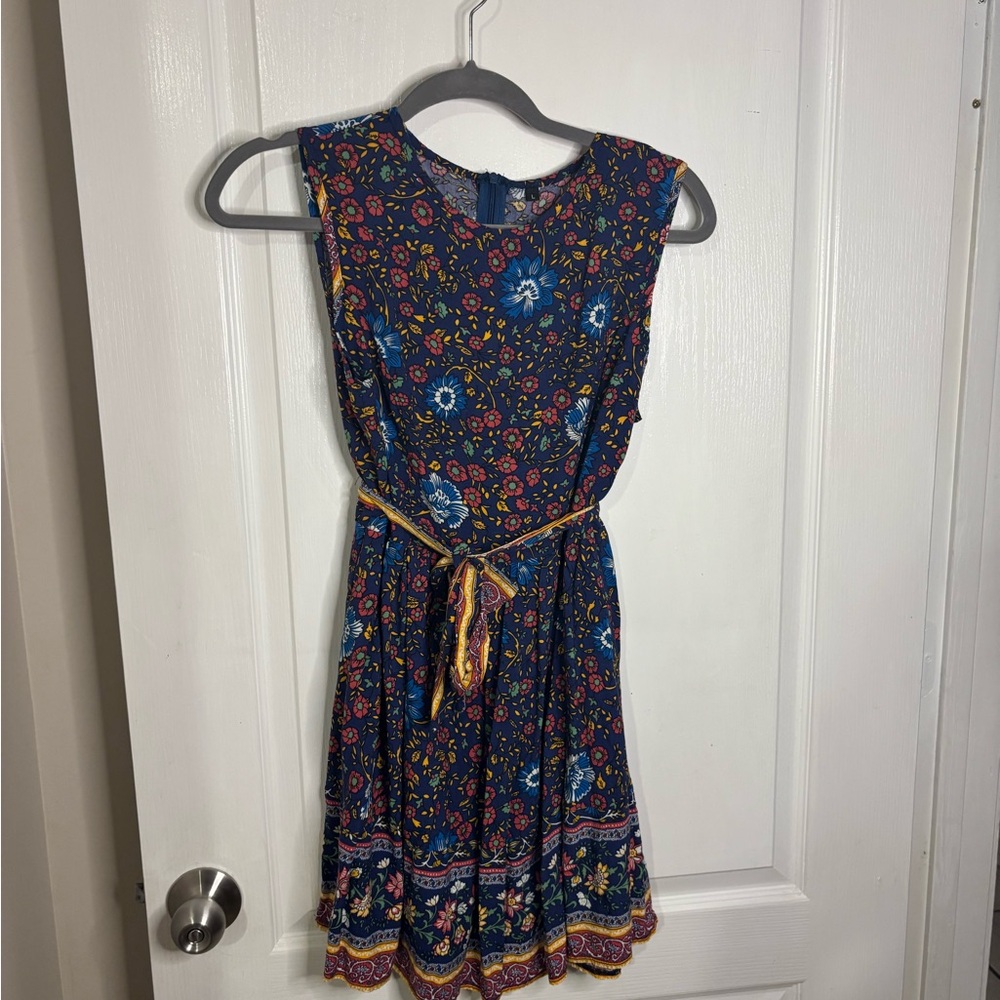 Floral Dress with waist tie